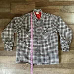 80s VINTAGE Size L - Mr. Leggs Plaid Quilted FLannel Shirt Men's USA Made #4701